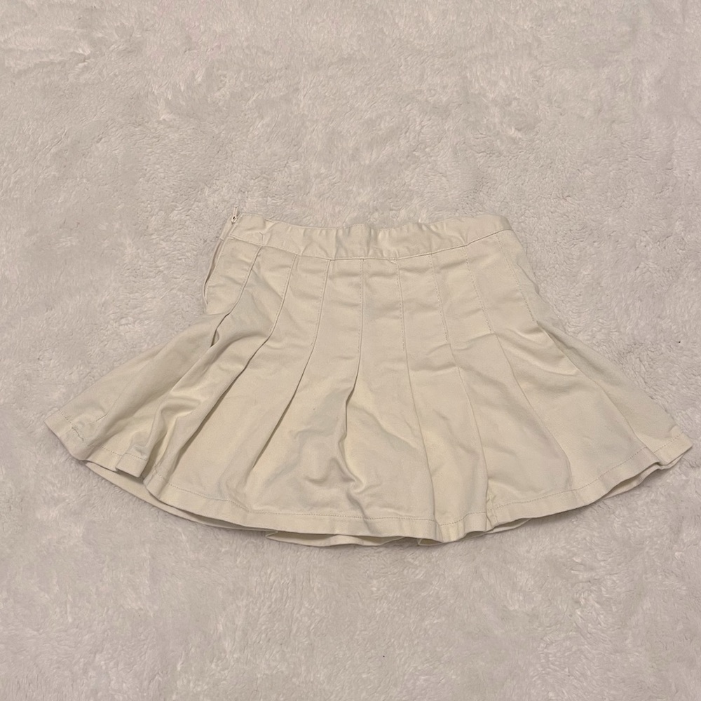 John Galt Cream Pleated Skirt